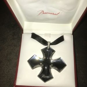 100% Authentic Baccarat crystal cross necklace